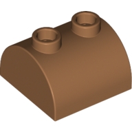 Lego kostka (kostička) 2x2 půlkulatá nahoře, tělová tmavší (6056384)